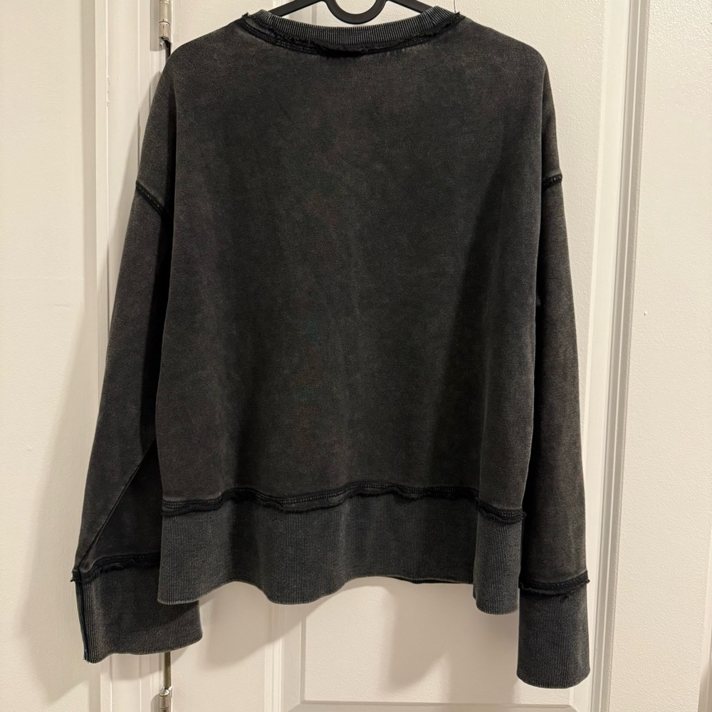 H&M Charcoal Crew Neck Oversized Sweatshirt size S - Picture 6 of 8
